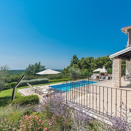 Villa Sterpazzi - Near Porec With Sea View, Private Jacuzzi, Sauna And Pool Višnjan Kültér fotó